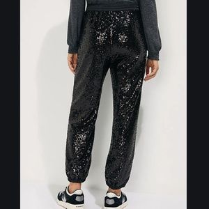 Marietta Sequined Tie Pants Lounge Joggers